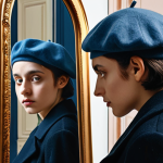 AI's reflection on a Parisian artist**

Prompt: A Parisian artist in a beret stands before a distorted mirror reflecting an AI-generated artwork. The artwork is technically perfect but soulless. The artist holds a paintbrush, looking thoughtful and slightly skeptical. Soft, natural lighting in a Montmartre studio. Focus on the contrast between human emotion and AI precision. Warm color palette with touches of blues and grays.

**