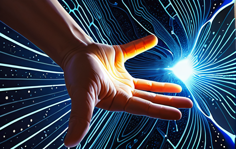 **Prompt:** A conceptual digital painting depicting the seamless synergy between human creativity and artificial intelligence. A human hand subtly merges with flowing algorithmic patterns and luminous digital art elements, reaching towards an expanding, vibrant canvas that represents infinite artistic possibilities. The artwork should evoke a sense of boundless innovation, co-creation, and the exploration of uncharted imaginative realms, with dynamic light and abstract forms. Highly detailed, futuristic, conceptual art.