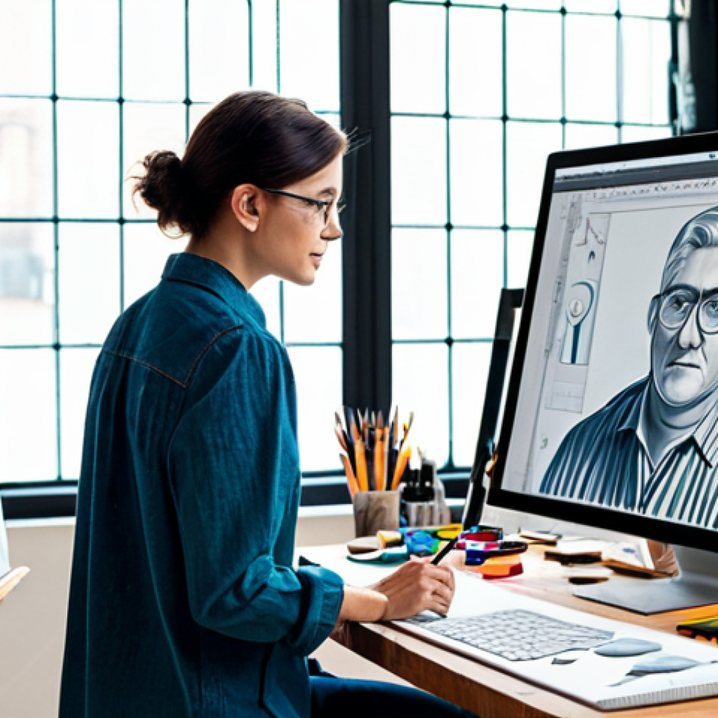 **
"A professional artist in a brightly lit studio, surrounded by canvases and digital art tools, fully clothed in a stylish, practical outfit, safe for work, appropriate content, perfect anatomy, natural proportions, modest attire, professional setting, showcasing the integration of AI tools in the artistic process, family-friendly, demonstrating creativity and innovation, high resolution."
**