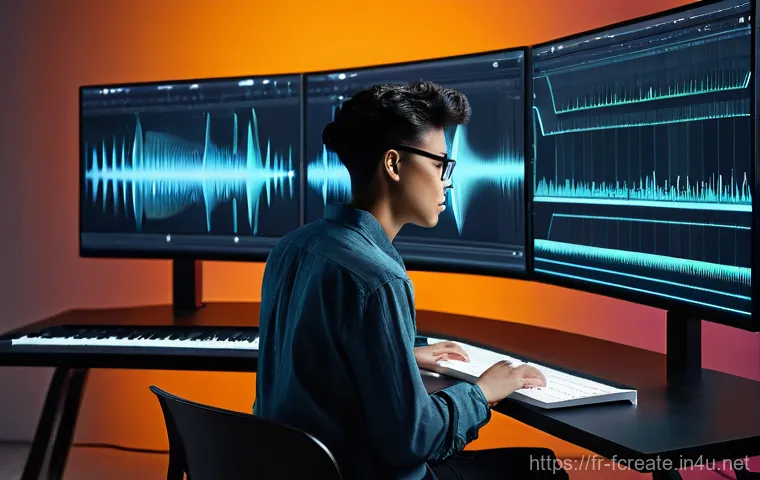 미래의 창작 도구와 인공지능 - **Prompt Title: "The Creative Co-Pilot: AI and the Inspired Writer"**
    A young, diverse individua...