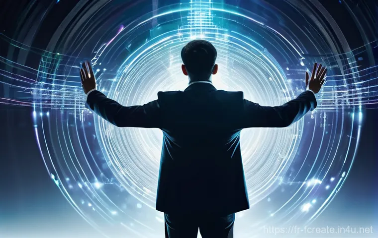 미래의 창작 도구와 인공지능 - **Prompt Title: "Digital Symphony: AI Crafting Visuals and Sound"**
    A non-binary individual (20s...