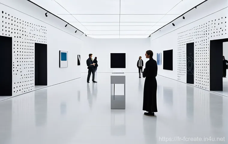 AI와 예술 창작의 미래적 발전 - **Prompt:** "A highly detailed, cinematic photograph of a female artist, mid-20s, with a thoughtful ...
