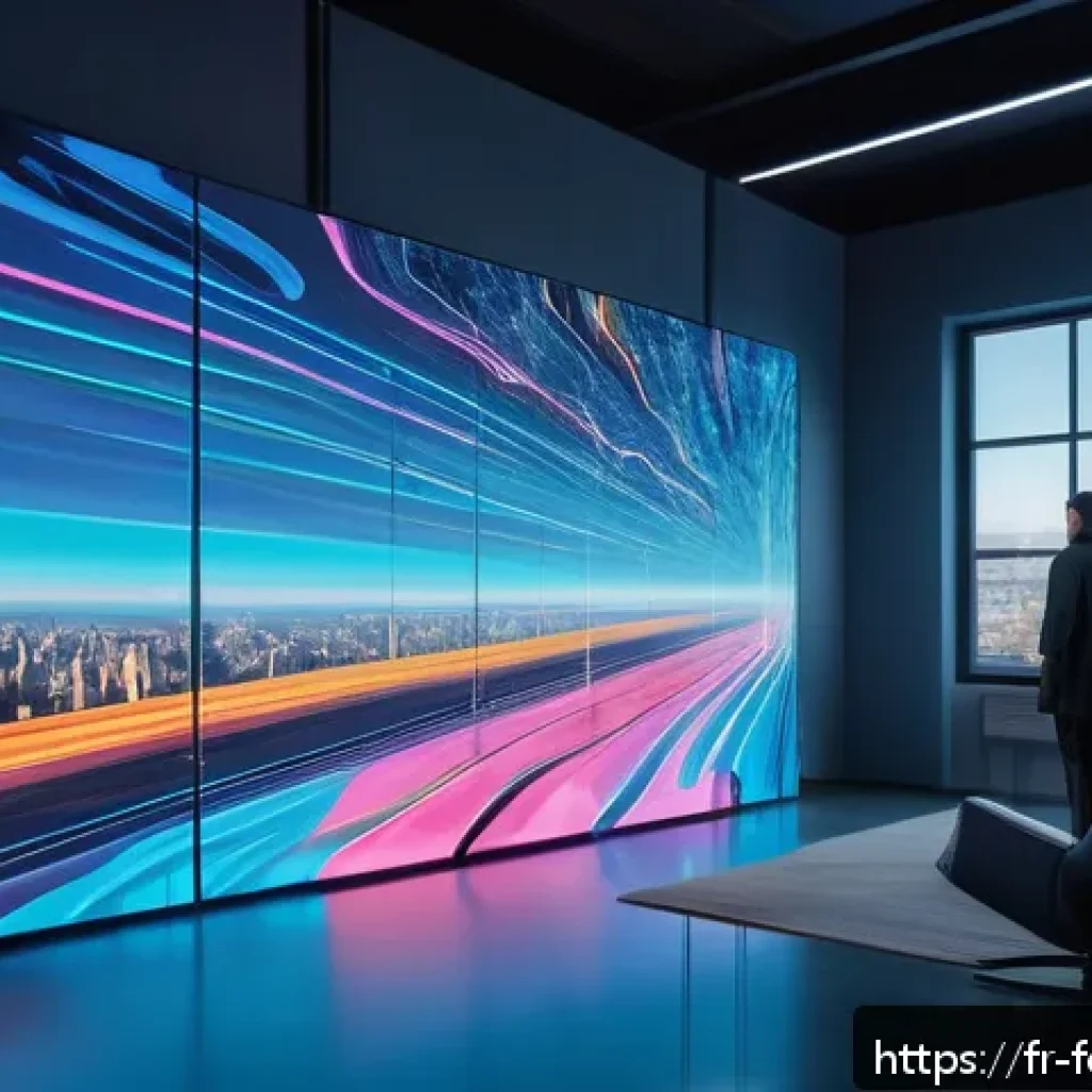 인공지능 그림 생성 기술 - A futuristic digital art studio scene showcasing a French artist collaborating with an AI holographi...