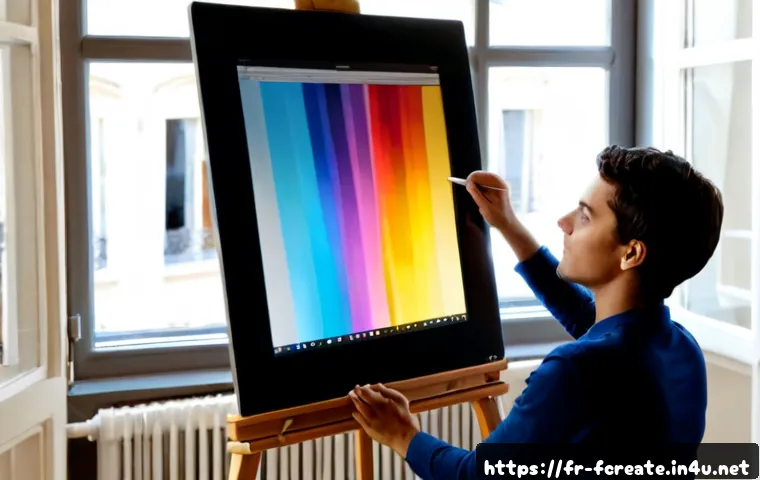 AI 기반의 창작과 감성 표현 - Photorealistic French illustrator in a sunlit Paris apartment studio, thoughtfully creating a vibran...